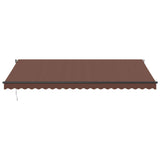 Brown retractable manual awning 500x300 cm