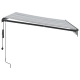 Automatic retractable awning anthracite and white 300x250 cm