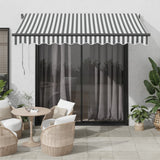 Automatic retractable awning anthracite and white 300x250 cm