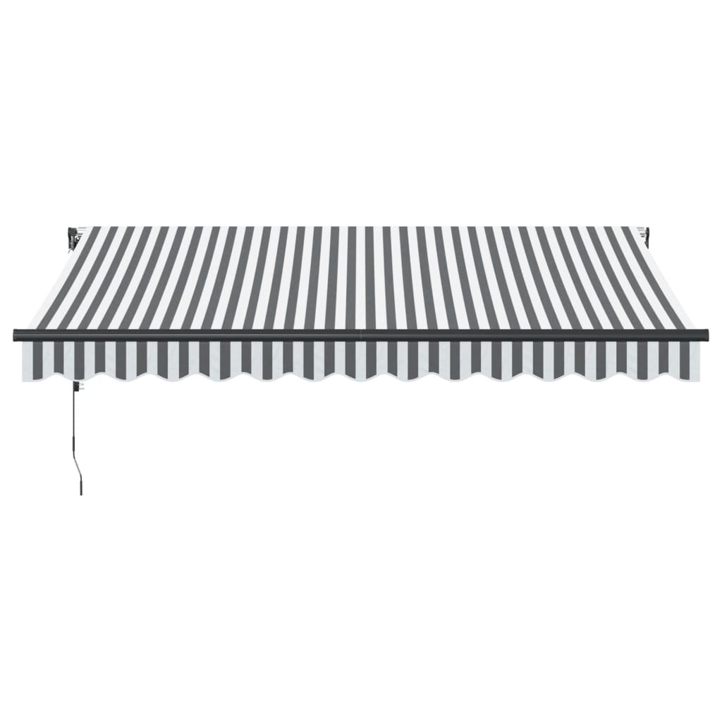 Automatic retractable awning anthracite and white 350x250 cm