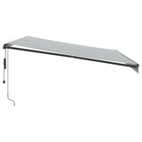 Automatic retractable awning anthracite and white 450x300 cm