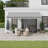 Manual retractable awning anthracite and white 500x300 cm