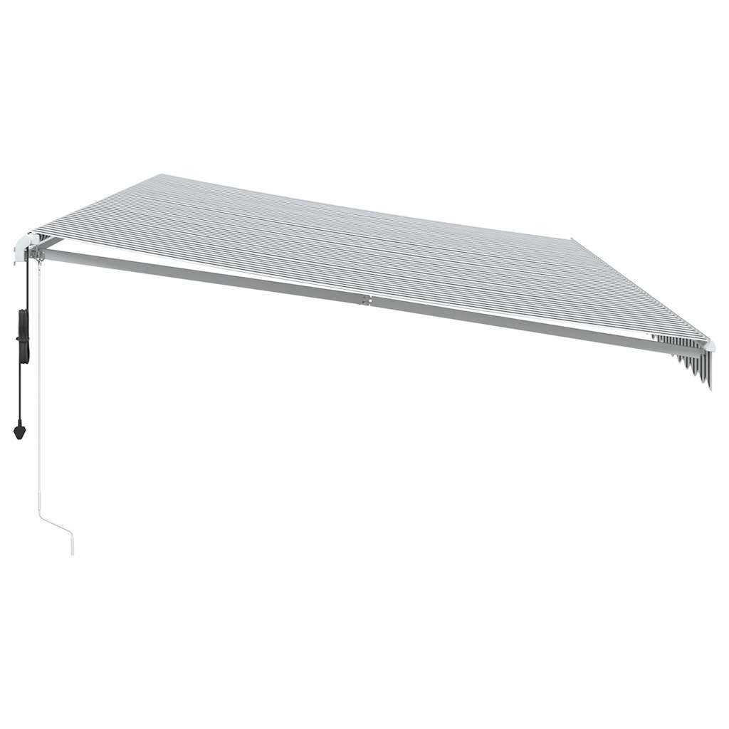 Automatic retractable awning anthracite white 600x300 cm