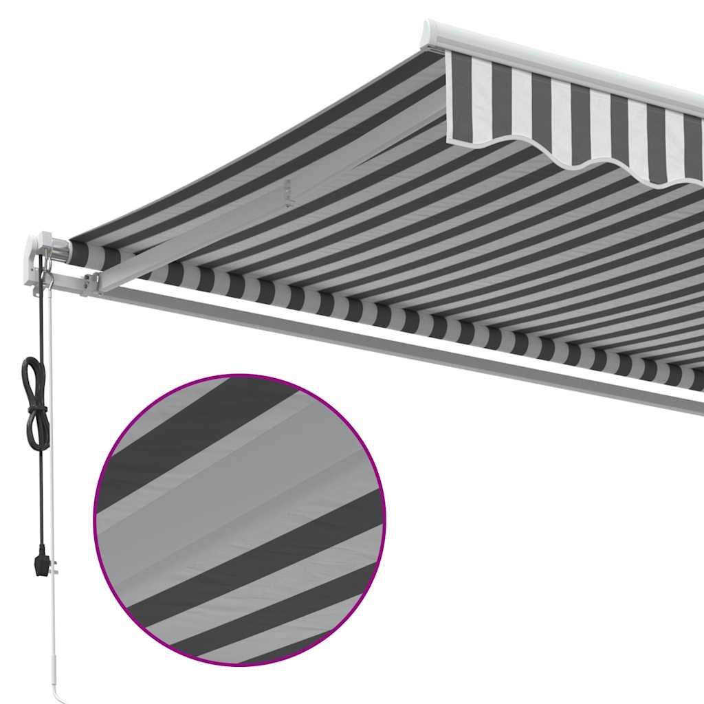 Automatic retractable awning anthracite white 600x300 cm