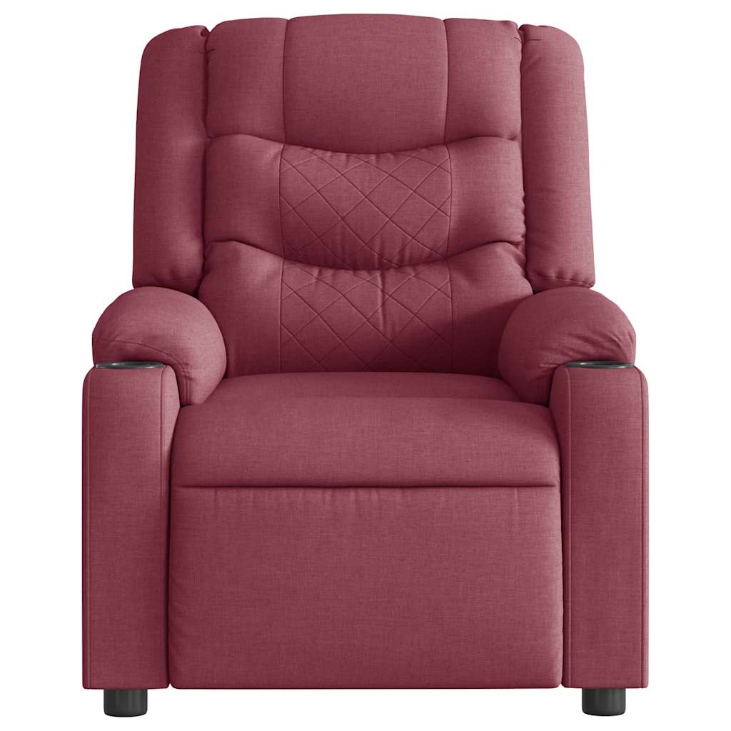 Fauteuil inclinable électrique Rouge bordeaux Tissu