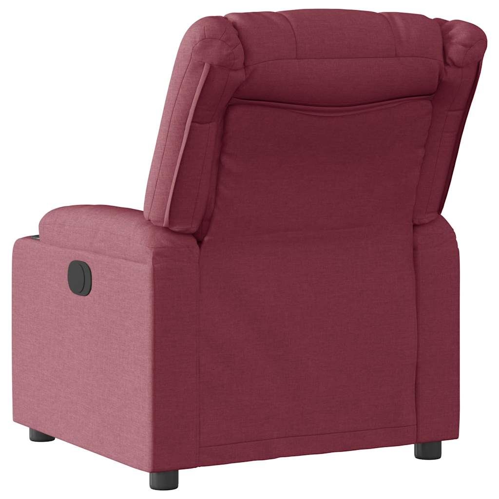 Fauteuil inclinable électrique Rouge bordeaux Tissu