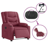 Fauteuil inclinable électrique Rouge bordeaux Tissu