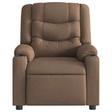 Fauteuil inclinable de massage électrique marron tissu