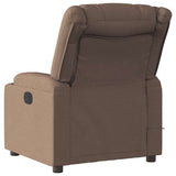 Fauteuil inclinable de massage électrique marron tissu