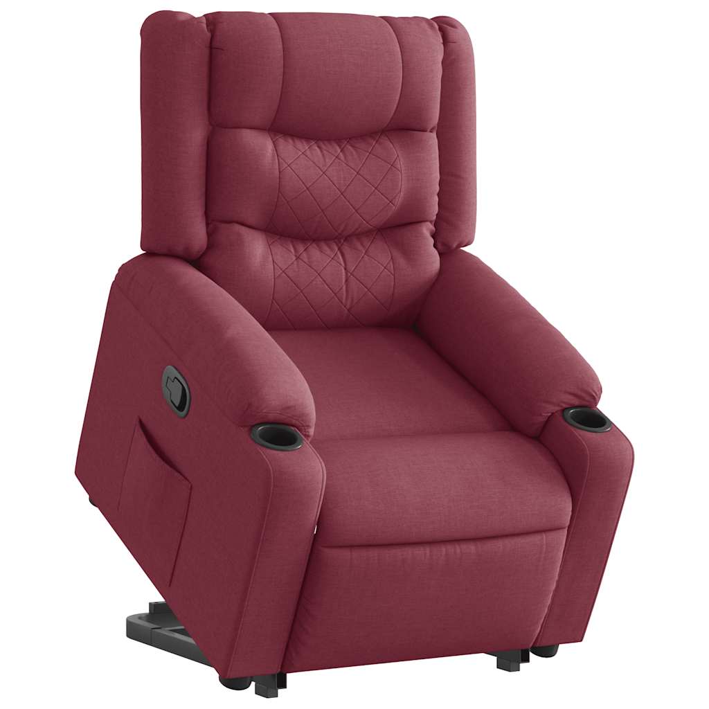 Fauteuil inclinable rouge bordeaux tissu