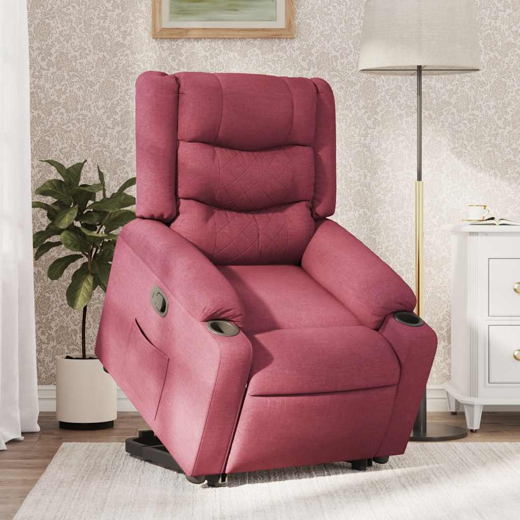 Fauteuil inclinable rouge bordeaux tissu