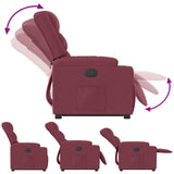 Fauteuil inclinable rouge bordeaux tissu