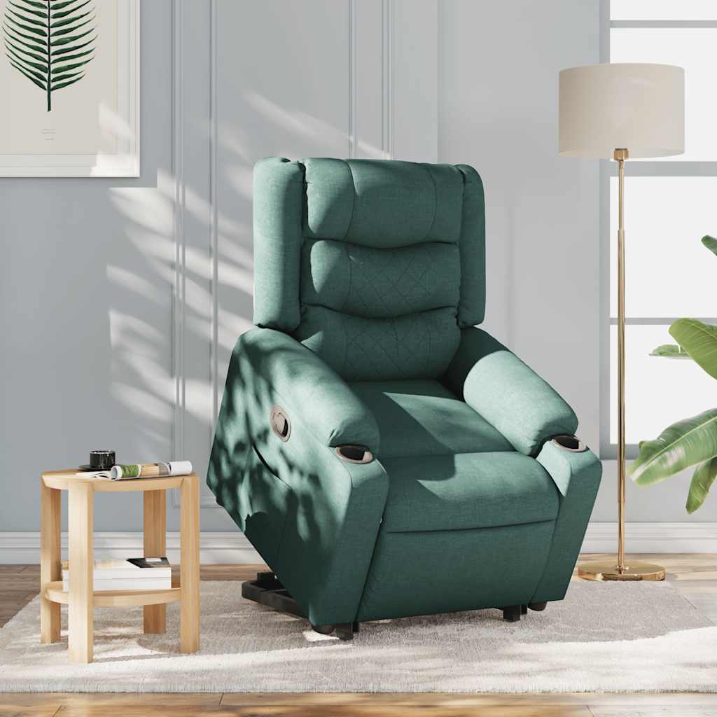 Fauteuil inclinable vert foncé tissu