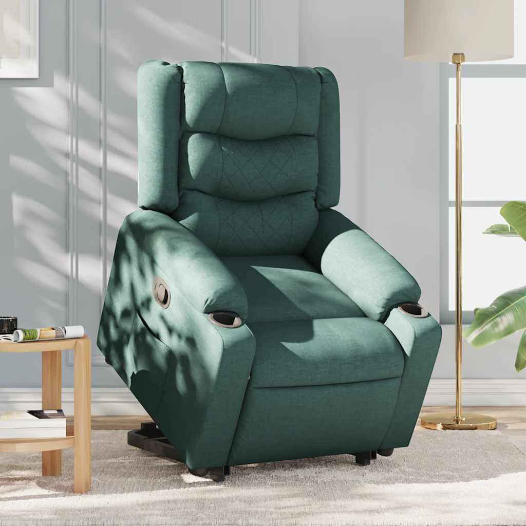 Fauteuil inclinable vert foncé tissu