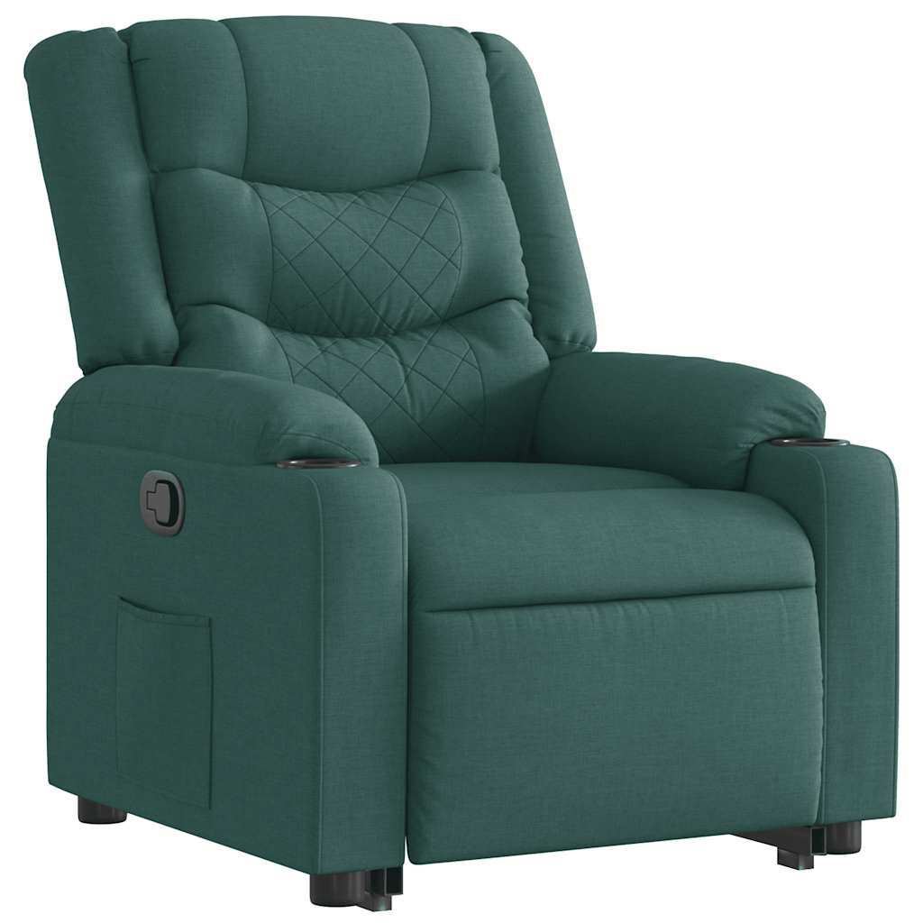 Fauteuil inclinable vert foncé tissu