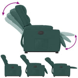 Fauteuil inclinable vert foncé tissu