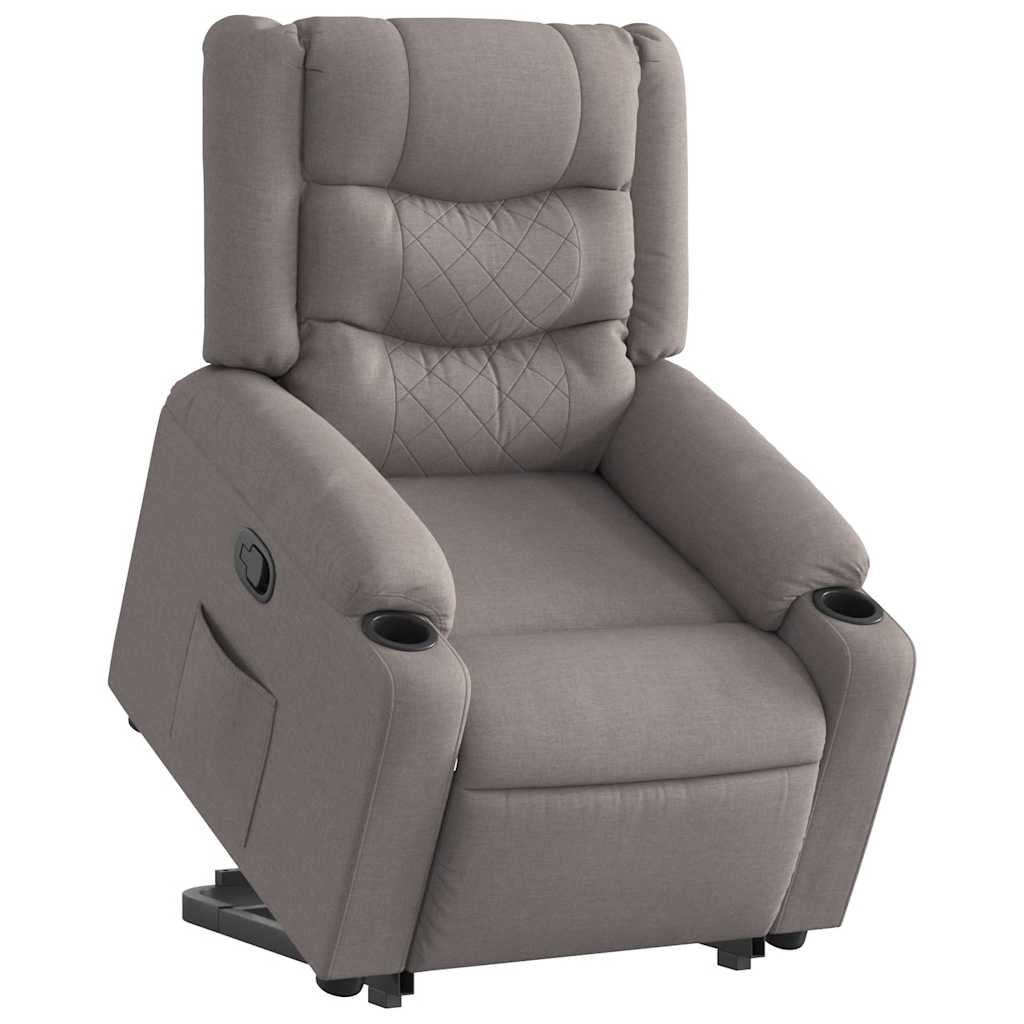 Fauteuil inclinable taupe tissu