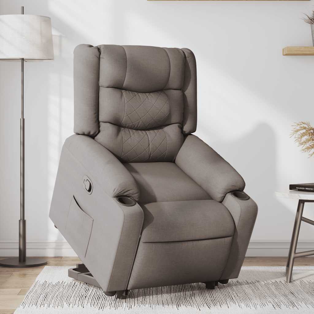 Fauteuil inclinable taupe tissu