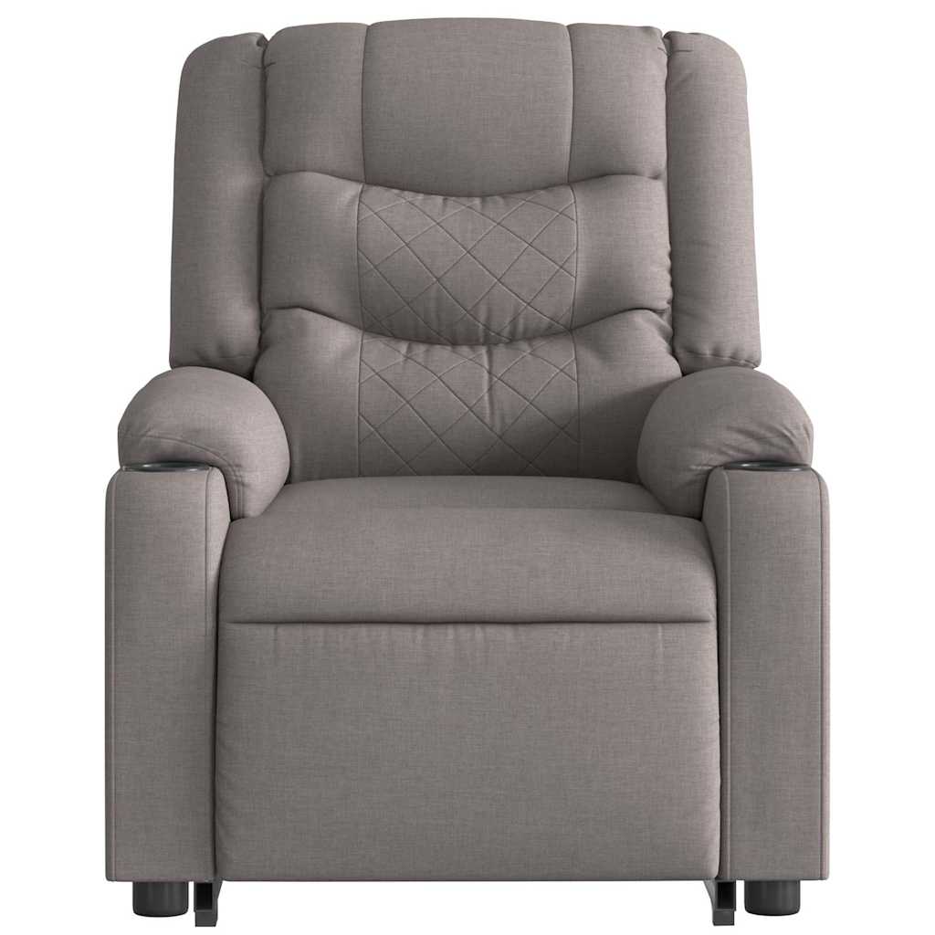 Fauteuil inclinable taupe tissu