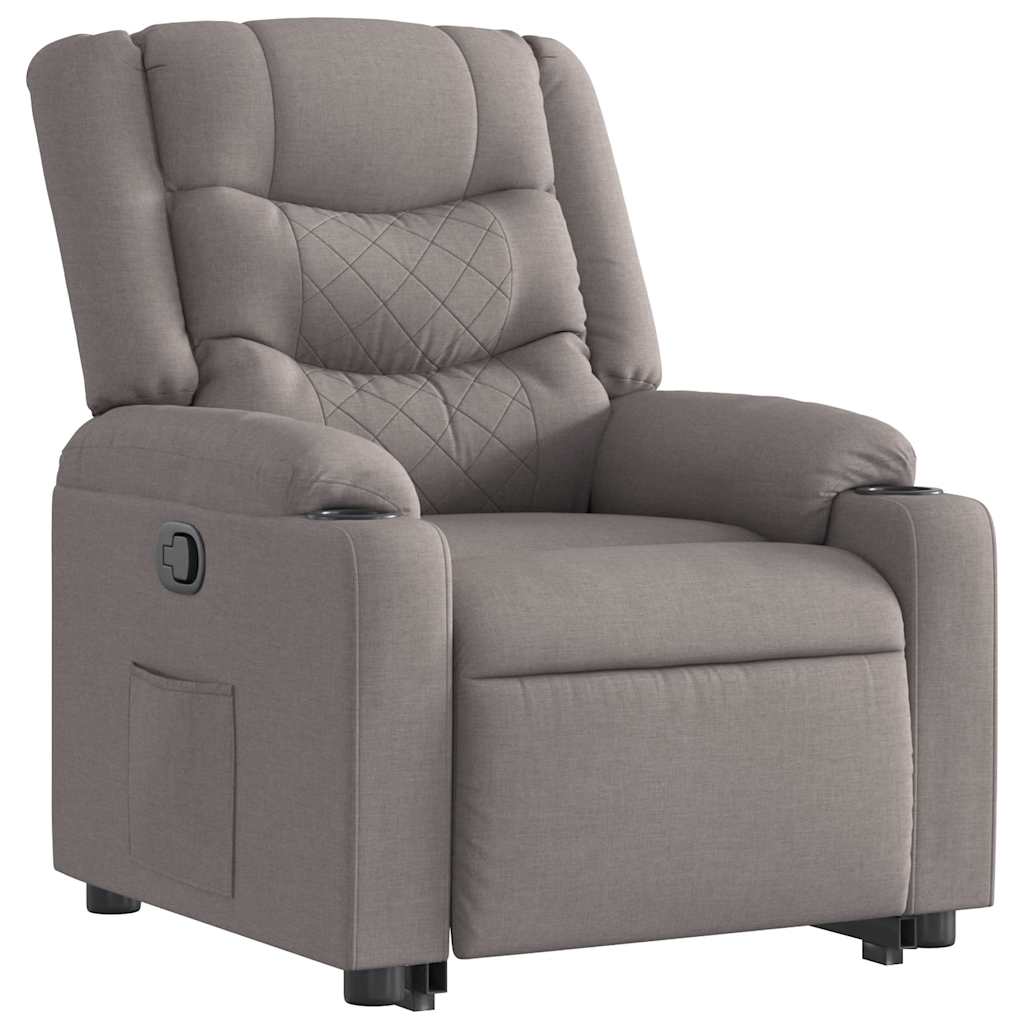 Fauteuil inclinable taupe tissu