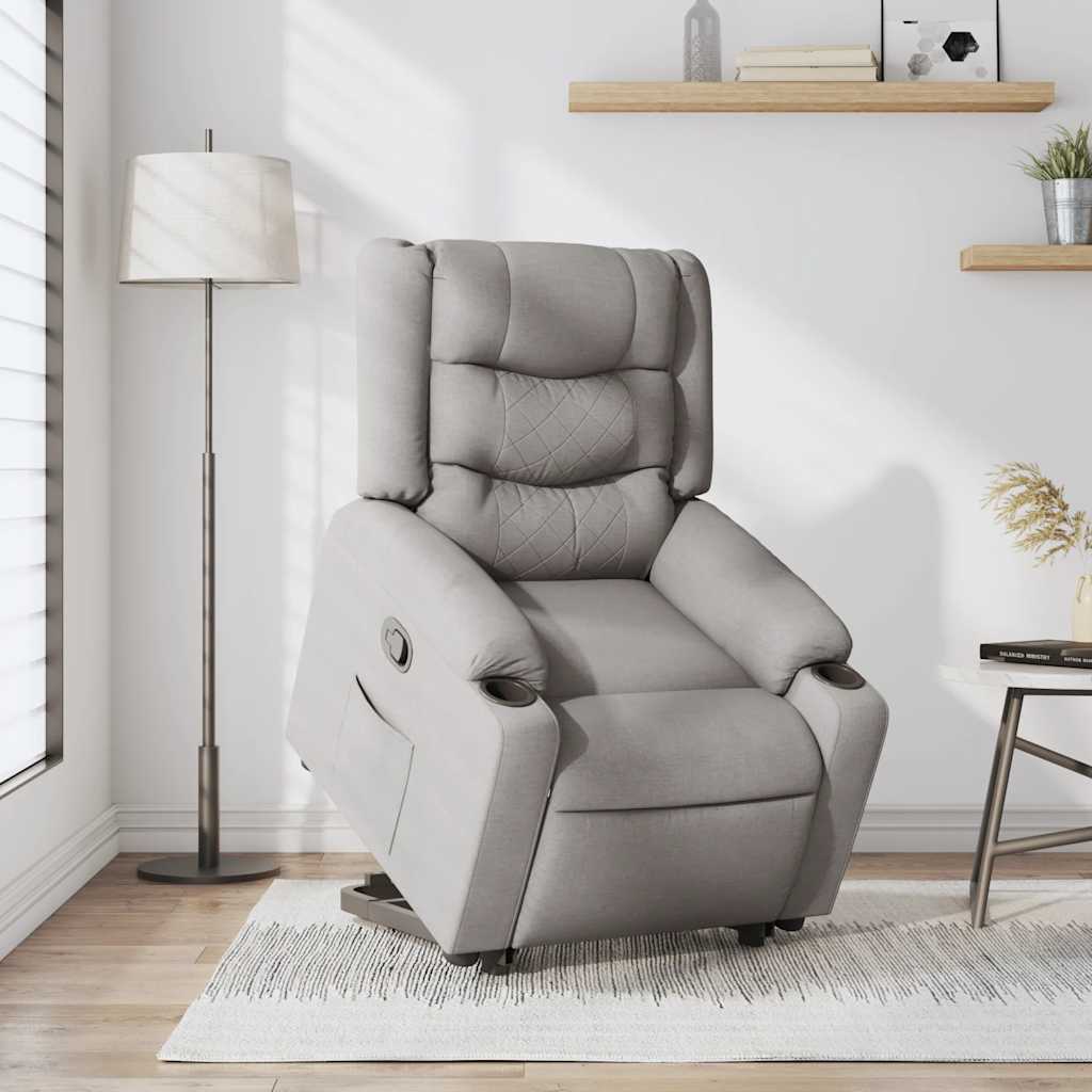 Fauteuil inclinable gris nuage tissu