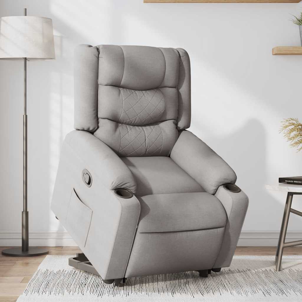 Fauteuil inclinable gris nuage tissu