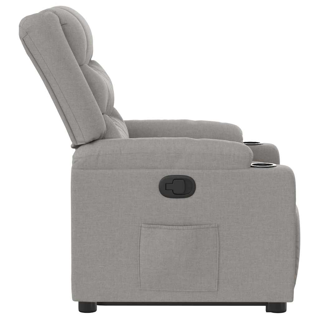 Fauteuil inclinable gris nuage tissu