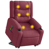 Fauteuil inclinable de massage Rouge bordeaux Tissu