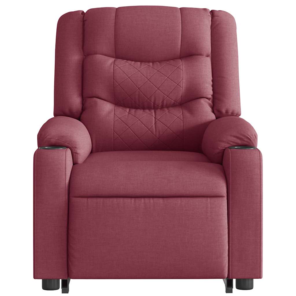 Fauteuil inclinable de massage Rouge bordeaux Tissu