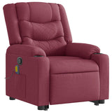 Fauteuil inclinable de massage Rouge bordeaux Tissu