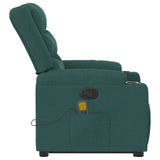 Fauteuil inclinable de massage Vert foncé Tissu