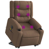 Fauteuil inclinable de massage électrique Marron Tissu