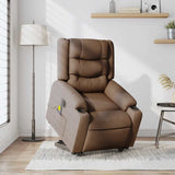 Fauteuil inclinable de massage électrique Marron Tissu