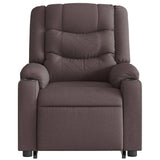 Fauteuil inclinable de massage électrique Marron foncé Tissu