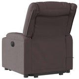 Fauteuil inclinable de massage électrique Marron foncé Tissu