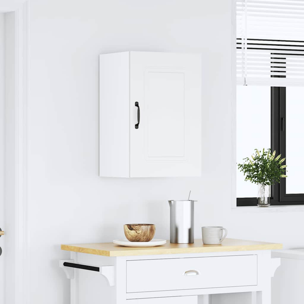 Armoire murale de cuisine Kalmar blanc bois d'ingénierie