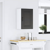 Armoire murale de cuisine Kalmar noir bois d'ingénierie