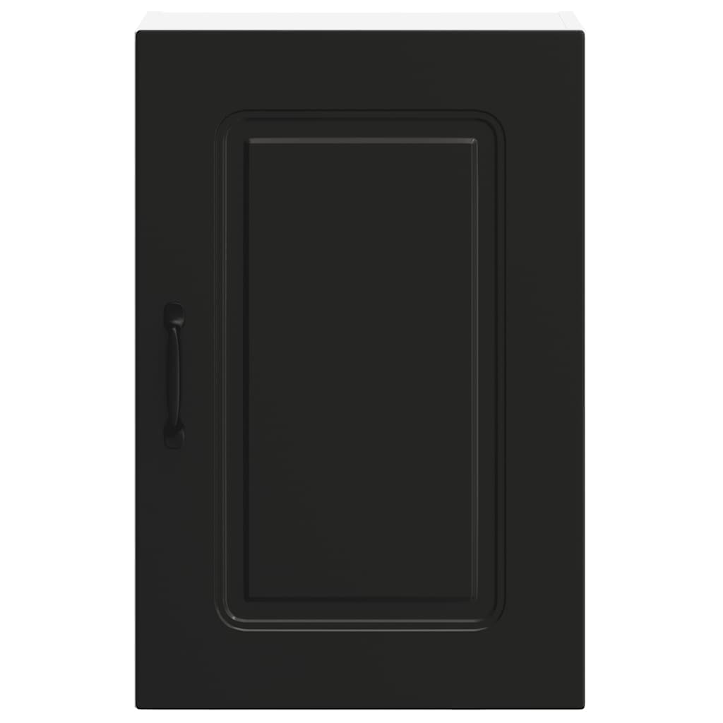 Armoire murale de cuisine Kalmar noir bois d'ingénierie