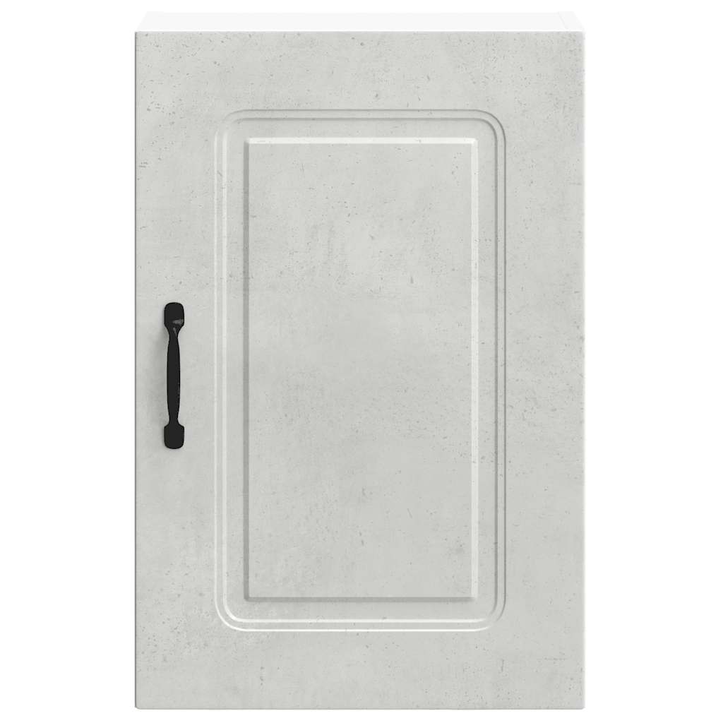 Armoire murale de cuisine Kalmar gris béton bois d'ingénierie