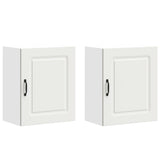 Armoires murales de cuisine 2pcs Kalmar blanc bois d'ingénierie