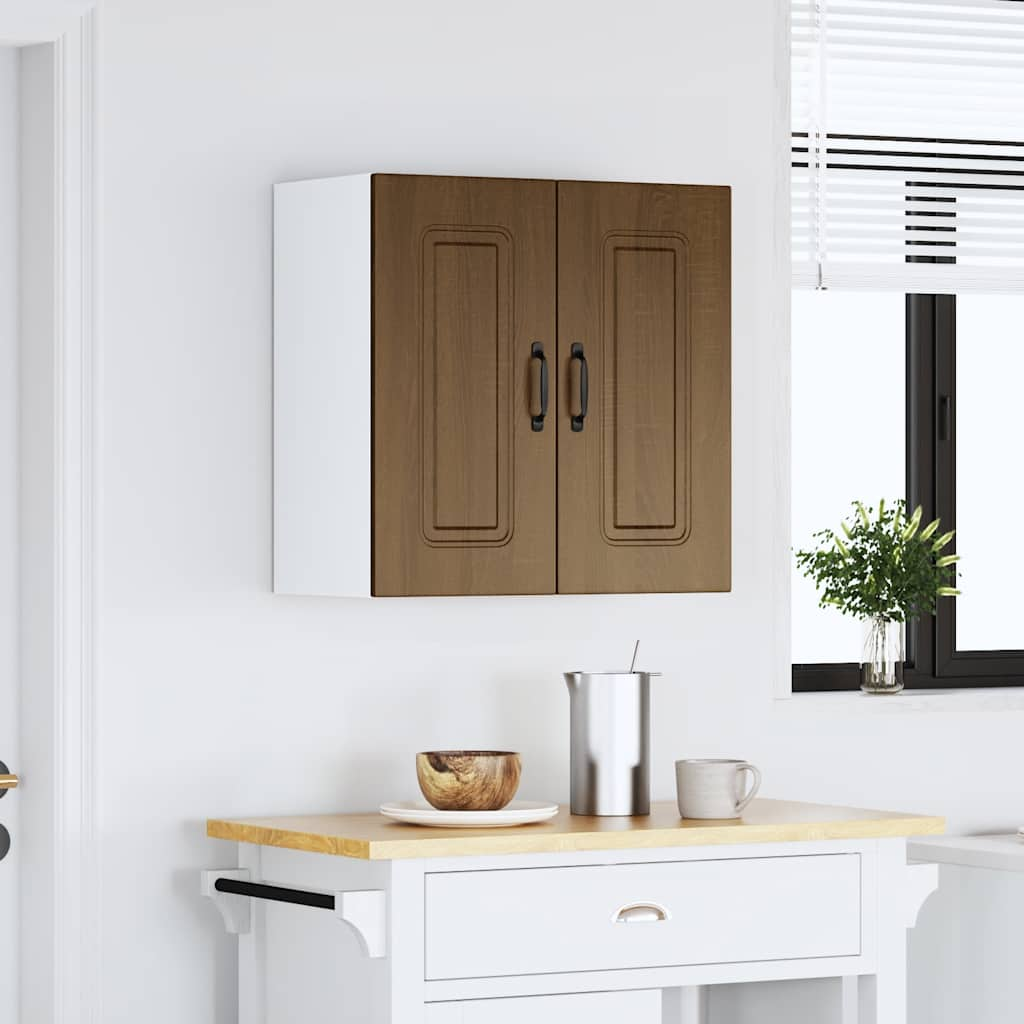 Armoire murale de cuisine Kalmar chêne marron bois d'ingénierie