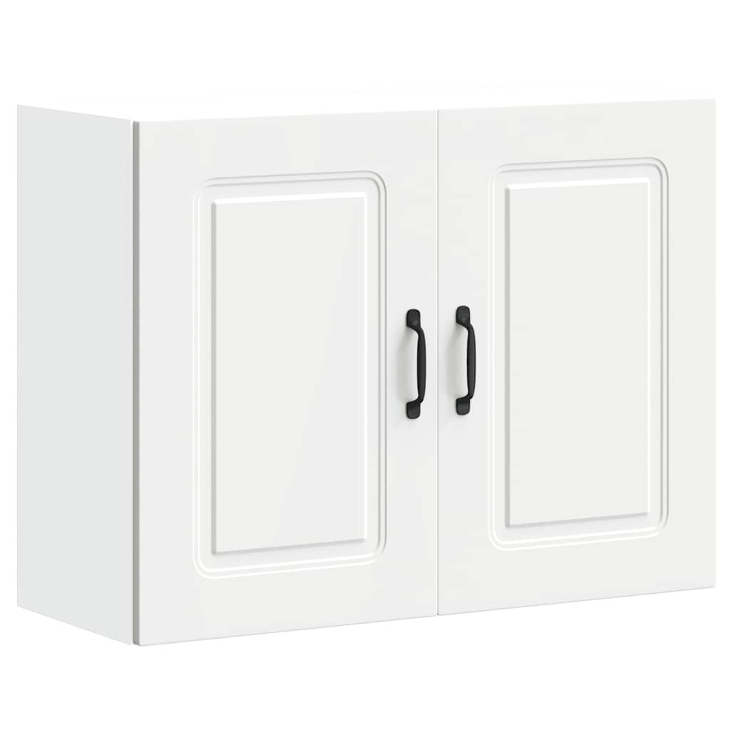 Armoire murale de cuisine Kalmar blanc bois d'ingénierie