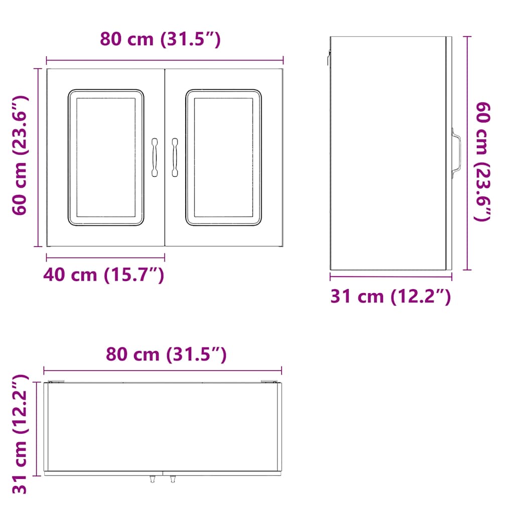 Armoire murale de cuisine Kalmar blanc bois d'ingénierie