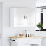 Armoire murale de cuisine Kalmar blanc brillant bois ingénierie