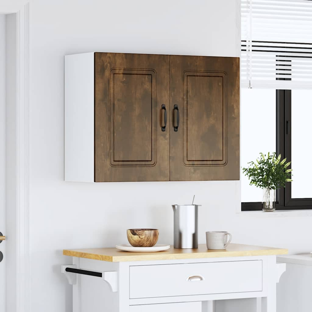 Kalmar kitchen wall cabinet smoked oak engineered wood