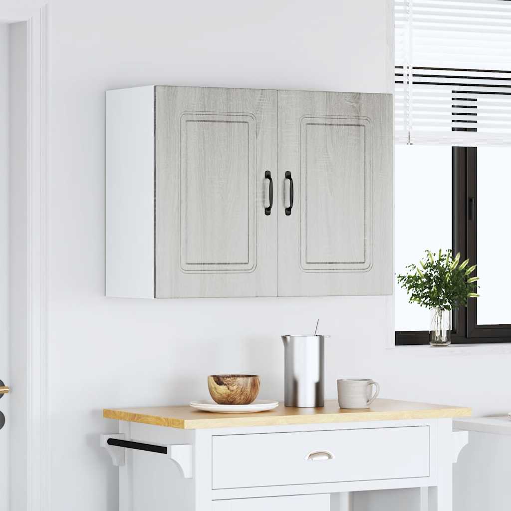 Armoire murale de cuisine Kalmar sonoma gris bois d'ingénierie