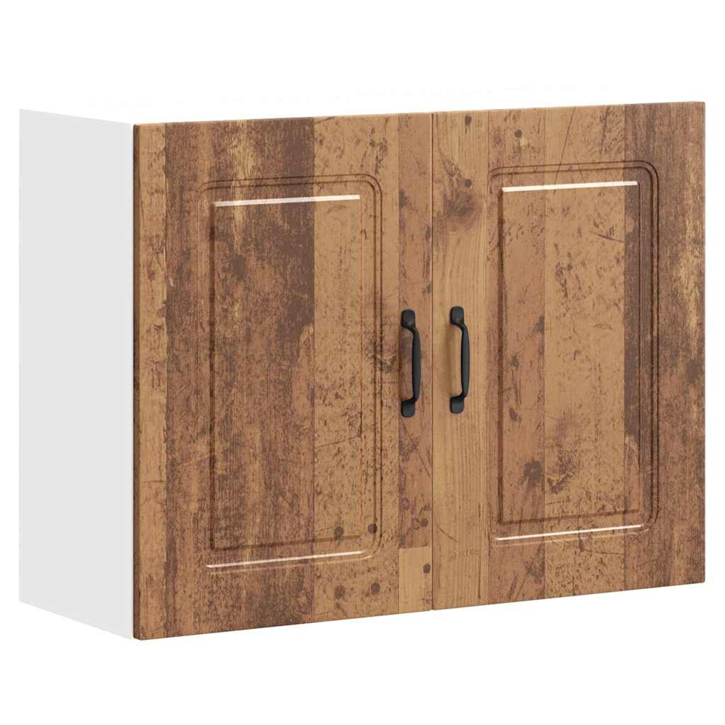 Armoire murale de cuisine Kalmar vieux bois bois d'ingénierie