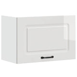 Armoire murale de cuisine Kalmar blanc brillant bois ingénierie