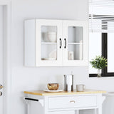 Kitchen wall cabinet with glass door Kalmar white