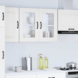 Kitchen wall cabinet with glass door Kalmar white